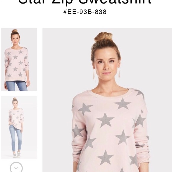 sundry star zip sweatshirt